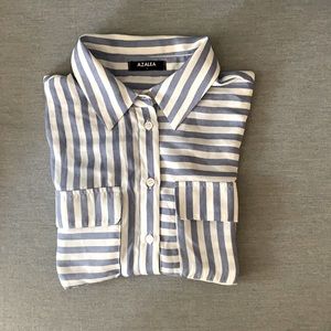 Azalea striped button-down, small, gently worn